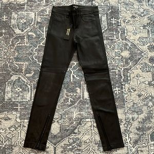Bebe strutter Leather Zip Skinny Pants